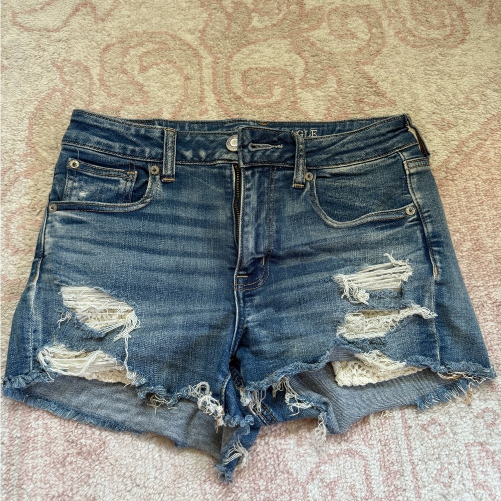 American Eagle Outfitters Ripped Blue Jean Shorts